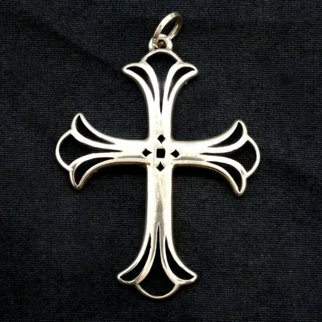 Flared Silver Cross